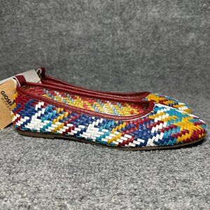 NEW Gioseppo Multicolor Woven Flats Charlotte Slip On Shoes Women's Size 6/36